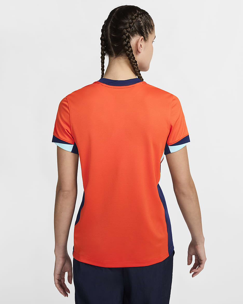 Netherlands Men s Team 2024 25 Stadium Home Women s Nike Dri FIT Football Replica Shirt. Nike CA